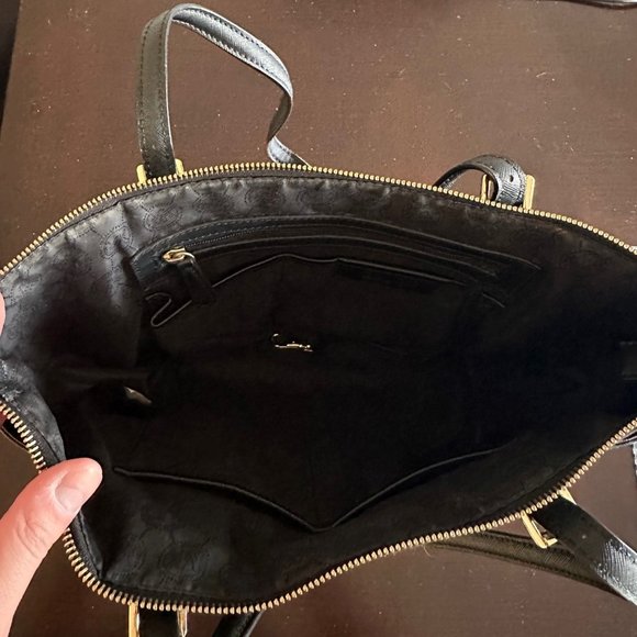 Michael Kors Jet Set Top-Zip Saffiano Leather Medium Tote 30F2GTTT8L (Black) - Picture 2 of 2